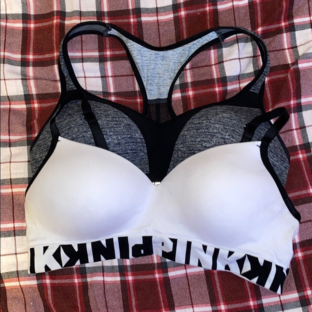Pink Sports Bra and Sweatshirt Bundle